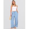 imageANRABESS Womens Wide Leg Beach Pants Elastic Waist Lightweight Casual Flowy Palazzo Lounge Trousers with PocketsLight Blue