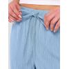 imageANRABESS Womens Wide Leg Beach Pants Elastic Waist Lightweight Casual Flowy Palazzo Lounge Trousers with PocketsLight Blue