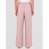 imageANRABESS Womens Wide Leg Beach Pants Elastic Waist Lightweight Casual Flowy Palazzo Lounge Trousers with PocketsPink