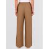imageANRABESS Womens Wide Leg Beach Pants Elastic Waist Lightweight Casual Flowy Palazzo Lounge Trousers with PocketsYellow Brown