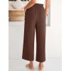imageANRABESS Womens Wide Leg Palazzo Pants Summer Beach High Waisted Cropped Flowy Pants 2026 Dressy Casual Trousers with PocketsCoffee