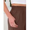 imageANRABESS Womens Wide Leg Palazzo Pants Summer Beach High Waisted Cropped Flowy Pants 2026 Dressy Casual Trousers with PocketsCoffee