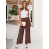 imageANRABESS Womens Wide Leg Palazzo Pants Summer Beach High Waisted Cropped Flowy Pants 2026 Dressy Casual Trousers with PocketsCoffee