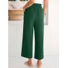 imageANRABESS Womens Wide Leg Palazzo Pants Summer Beach High Waisted Cropped Flowy Pants 2026 Dressy Casual Trousers with PocketsForest Green