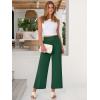 imageANRABESS Womens Wide Leg Palazzo Pants Summer Beach High Waisted Cropped Flowy Pants 2026 Dressy Casual Trousers with PocketsForest Green