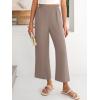imageANRABESS Womens Wide Leg Palazzo Pants Summer Beach High Waisted Cropped Flowy Pants 2026 Dressy Casual Trousers with PocketsLight Camel