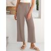imageANRABESS Womens Wide Leg Palazzo Pants Summer Beach High Waisted Cropped Flowy Pants 2026 Dressy Casual Trousers with PocketsLight Camel