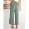 imageANRABESS Womens Wide Leg Palazzo Pants Summer Beach High Waisted Cropped Flowy Pants 2026 Dressy Casual Trousers with PocketsLight Green