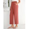 imageANRABESS Womens Wide Leg Palazzo Pants Summer Beach High Waisted Cropped Flowy Pants 2026 Dressy Casual Trousers with PocketsOrange Red