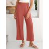 imageANRABESS Womens Wide Leg Palazzo Pants Summer Beach High Waisted Cropped Flowy Pants 2026 Dressy Casual Trousers with PocketsOrange Red