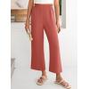 imageANRABESS Womens Wide Leg Palazzo Pants Summer Beach High Waisted Cropped Flowy Pants 2026 Dressy Casual Trousers with PocketsOrange Red