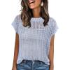 imageANRABESS Womens Tops 2026 Trendy Summer Shirts Crochet Cap Sleeve Knitted Sweater Spring Beach Vacation ClothesSky