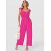 imageANRABESS Jumpsuits for Women Dressy One Piece Summer Outfits Wide Leg Sleeveless Smocked Romper Jumpers Casual Beach OverallsHot Pink