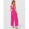 imageANRABESS Jumpsuits for Women Dressy One Piece Summer Outfits Wide Leg Sleeveless Smocked Romper Jumpers Casual Beach OverallsHot Pink