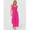 imageANRABESS Jumpsuits for Women Dressy One Piece Summer Outfits Wide Leg Sleeveless Smocked Romper Jumpers Casual Beach OverallsHot Pink