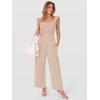 imageANRABESS Jumpsuits for Women Dressy One Piece Summer Outfits Wide Leg Sleeveless Smocked Romper Jumpers Casual Beach OverallsParchment