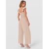 imageANRABESS Jumpsuits for Women Dressy One Piece Summer Outfits Wide Leg Sleeveless Smocked Romper Jumpers Casual Beach OverallsParchment