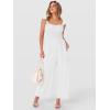 imageANRABESS Jumpsuits for Women Dressy One Piece Summer Outfits Wide Leg Sleeveless Smocked Romper Jumpers Casual Beach OverallsWhite