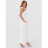 imageANRABESS Jumpsuits for Women Dressy One Piece Summer Outfits Wide Leg Sleeveless Smocked Romper Jumpers Casual Beach OverallsWhite