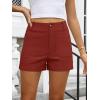 imageANRABESS Shorts for Women Dressy Stretchy Comfort Business Casual Work 2026 Summer Cute WrinkleFree Shorts with Flat PocketsBrick Red
