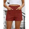 imageANRABESS Shorts for Women Dressy Stretchy Comfort Business Casual Work 2026 Summer Cute WrinkleFree Shorts with Flat PocketsBrick Red