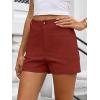 imageANRABESS Shorts for Women Dressy Stretchy Comfort Business Casual Work 2026 Summer Cute WrinkleFree Shorts with Flat PocketsBrick Red