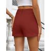 imageANRABESS Shorts for Women Dressy Stretchy Comfort Business Casual Work 2026 Summer Cute WrinkleFree Shorts with Flat PocketsBrick Red