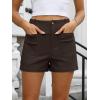 imageANRABESS Shorts for Women Dressy Stretchy Comfort Business Casual Work 2026 Summer Cute WrinkleFree Shorts with Flat PocketsBrown