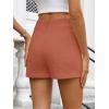 imageANRABESS Shorts for Women Dressy Stretchy Comfort Business Casual Work 2026 Summer Cute WrinkleFree Shorts with Flat PocketsDark Coral