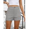 imageANRABESS Shorts for Women Dressy Stretchy Comfort Business Casual Work 2026 Summer Cute WrinkleFree Shorts with Flat PocketsLight Grey
