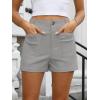 imageANRABESS Shorts for Women Dressy Stretchy Comfort Business Casual Work 2026 Summer Cute WrinkleFree Shorts with Flat PocketsLight Grey