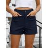imageANRABESS Shorts for Women Dressy Stretchy Comfort Business Casual Work 2026 Summer Cute WrinkleFree Shorts with Flat PocketsNavy Blue