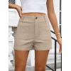 imageANRABESS Shorts for Women Dressy Stretchy Comfort Business Casual Work 2026 Summer Cute WrinkleFree Shorts with Flat PocketsParchment