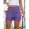 imageANRABESS Shorts for Women Dressy Stretchy Comfort Business Casual Work 2026 Summer Cute WrinkleFree Shorts with Flat PocketsPurple