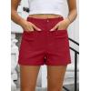 imageANRABESS Shorts for Women Dressy Stretchy Comfort Business Casual Work 2026 Summer Cute WrinkleFree Shorts with Flat PocketsRed