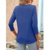 imageANRABESS Women 34 Length Sleeve Tops 2026 Summer Tshirts Boat Neck Tunic Shirt Basic Tee Blouse Fall Travel Outfits ClothesBlue
