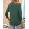 imageANRABESS Women 34 Length Sleeve Tops 2026 Summer Tshirts Boat Neck Tunic Shirt Basic Tee Blouse Fall Travel Outfits ClothesForest Green