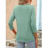 imageANRABESS Women 34 Length Sleeve Tops 2026 Summer Tshirts Boat Neck Tunic Shirt Basic Tee Blouse Fall Travel Outfits ClothesLight Green