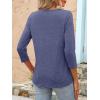 imageANRABESS Women 34 Length Sleeve Tops 2026 Summer Tshirts Boat Neck Tunic Shirt Basic Tee Blouse Fall Travel Outfits ClothesNavy Blue