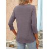 imageANRABESS Women 34 Length Sleeve Tops 2026 Summer Tshirts Boat Neck Tunic Shirt Basic Tee Blouse Fall Travel Outfits ClothesTaupe