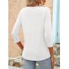 imageANRABESS Women 34 Length Sleeve Tops 2026 Summer Tshirts Boat Neck Tunic Shirt Basic Tee Blouse Fall Travel Outfits ClothesWhite