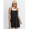 imageANRABESS Women Athletic Tennis Dress 2026 Summer Square Neck Active Romper Built in Shorts Casual Athleisure Mini DressesBlack