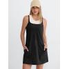 imageANRABESS Women Athletic Tennis Dress 2026 Summer Square Neck Active Romper Built in Shorts Casual Athleisure Mini DressesBlack