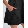 imageANRABESS Women Athletic Tennis Dress 2026 Summer Square Neck Active Romper Built in Shorts Casual Athleisure Mini DressesBlack