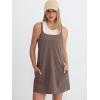 imageANRABESS Women Athletic Tennis Dress 2026 Summer Square Neck Active Romper Built in Shorts Casual Athleisure Mini DressesBrown