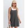imageANRABESS Women Athletic Tennis Dress 2026 Summer Square Neck Active Romper Built in Shorts Casual Athleisure Mini DressesGrey
