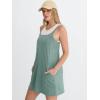 imageANRABESS Women Athletic Tennis Dress 2026 Summer Square Neck Active Romper Built in Shorts Casual Athleisure Mini DressesGrey Green