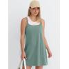 imageANRABESS Women Athletic Tennis Dress 2026 Summer Square Neck Active Romper Built in Shorts Casual Athleisure Mini DressesGrey Green