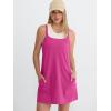 imageANRABESS Women Athletic Tennis Dress 2026 Summer Square Neck Active Romper Built in Shorts Casual Athleisure Mini DressesHot Pink