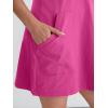 imageANRABESS Women Athletic Tennis Dress 2026 Summer Square Neck Active Romper Built in Shorts Casual Athleisure Mini DressesHot Pink